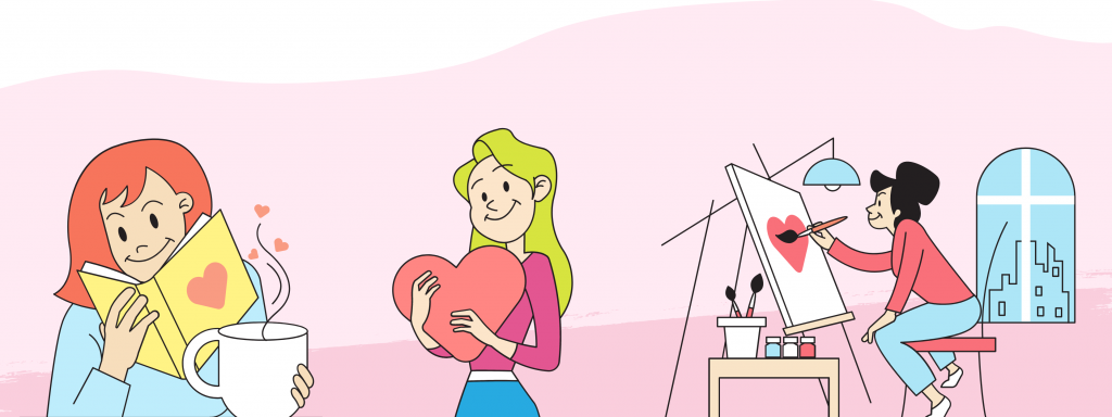 Self-love Valentine's Day Illustrations