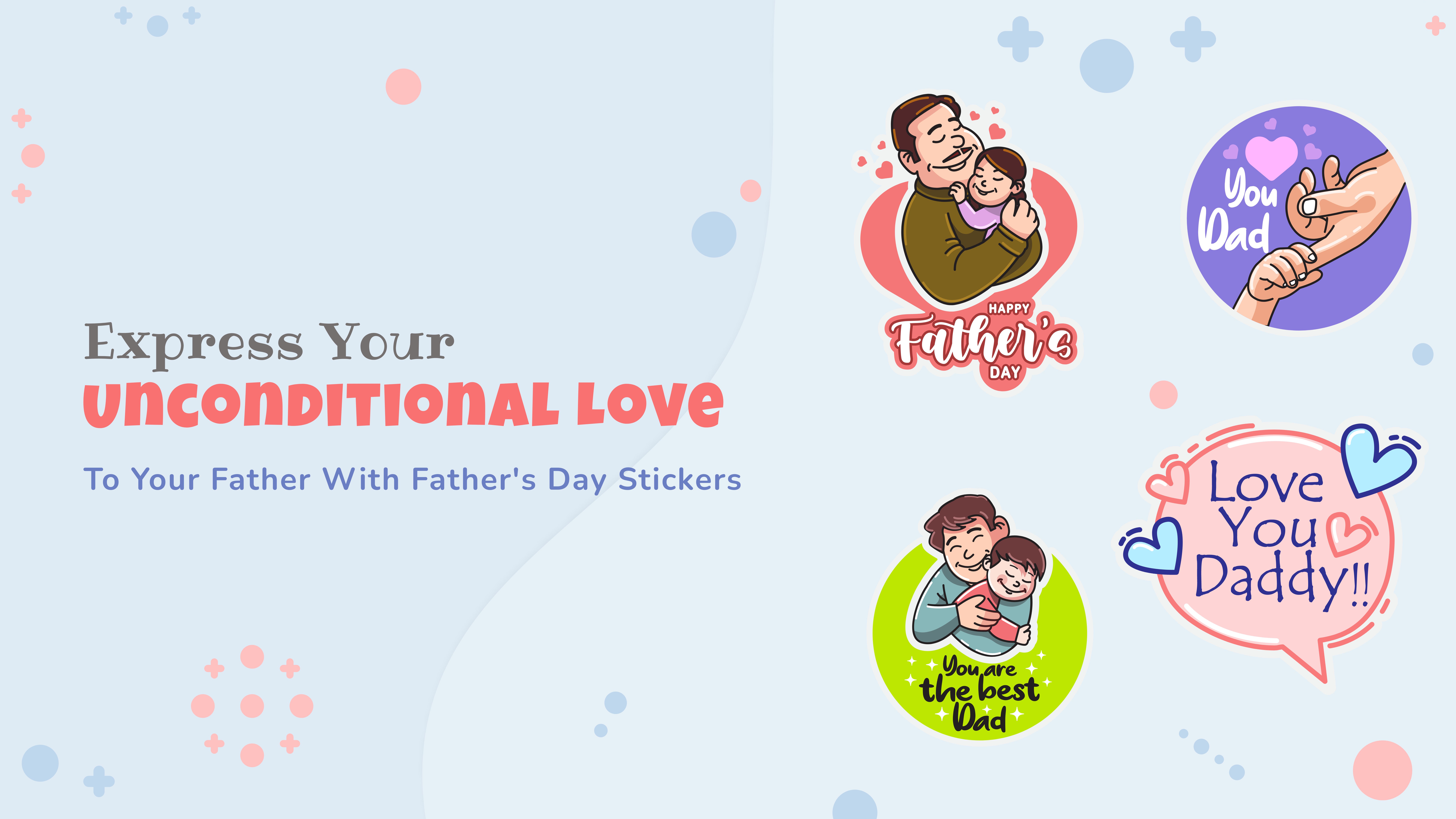 Father's Day stickers Blog Banner