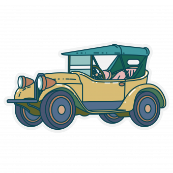 Vintage Car Stickers