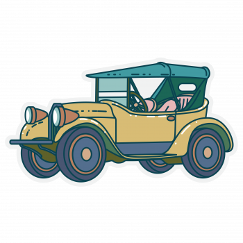 vintage-car-sticker